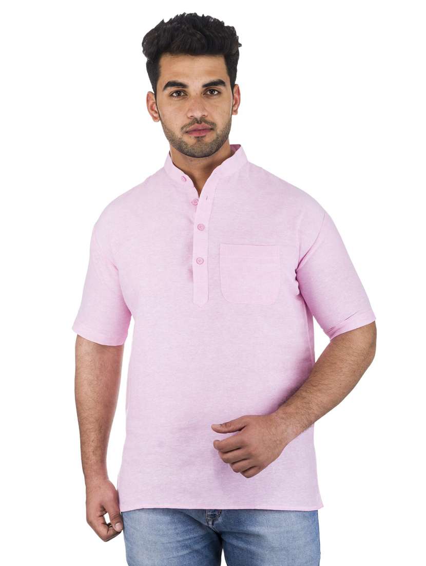 pink solidl kurta