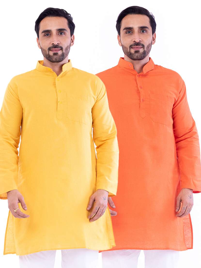 set of 2 solid medium kurta