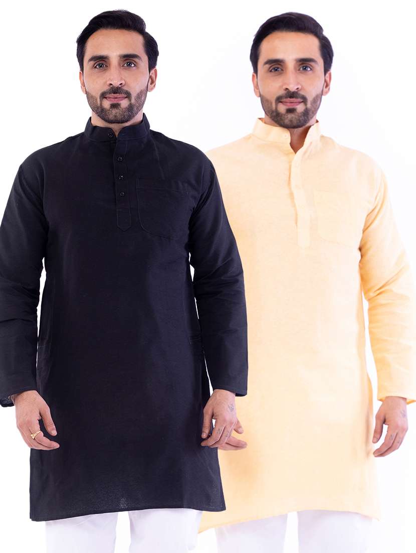 set of 2 solid medium kurta
