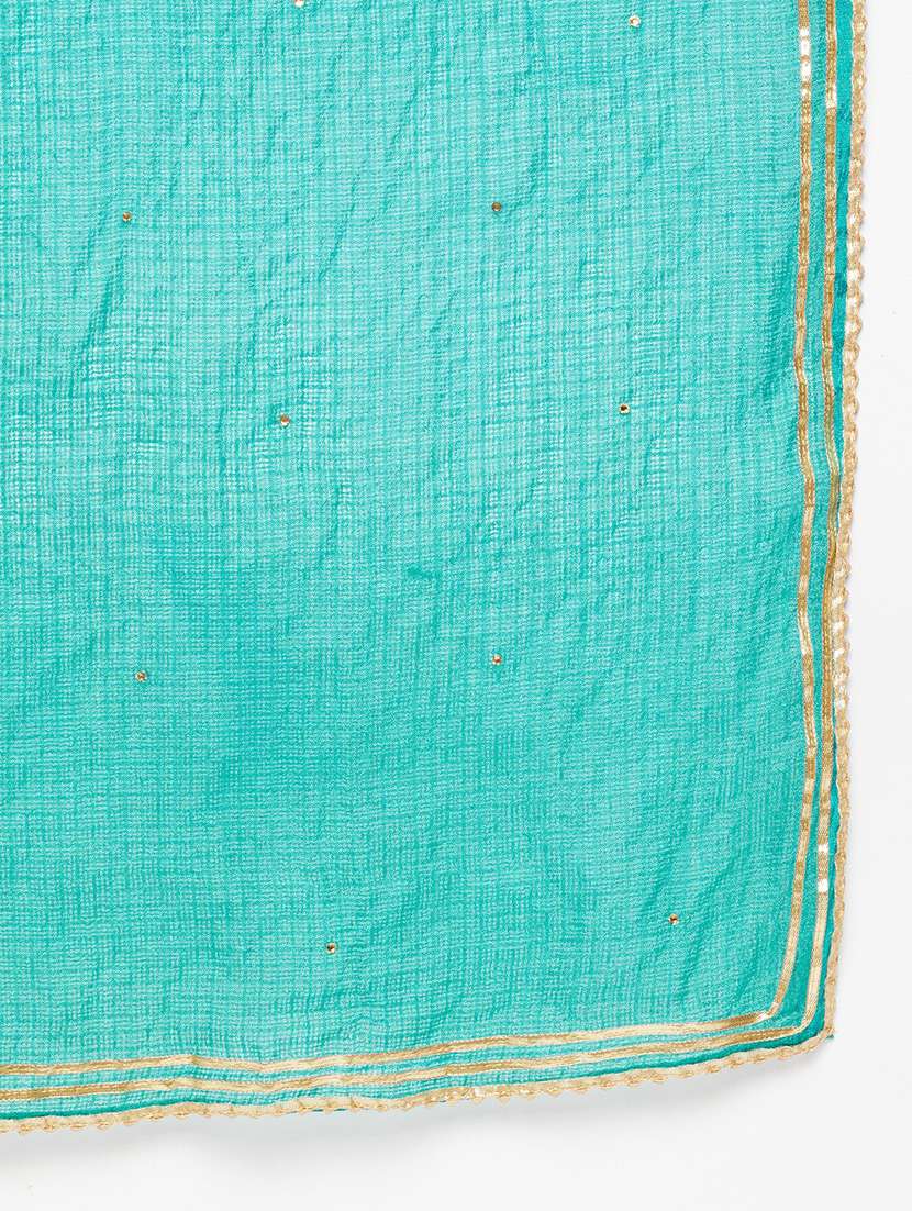 gota work plain dupatta - 18423842 -  Standard Image - 4