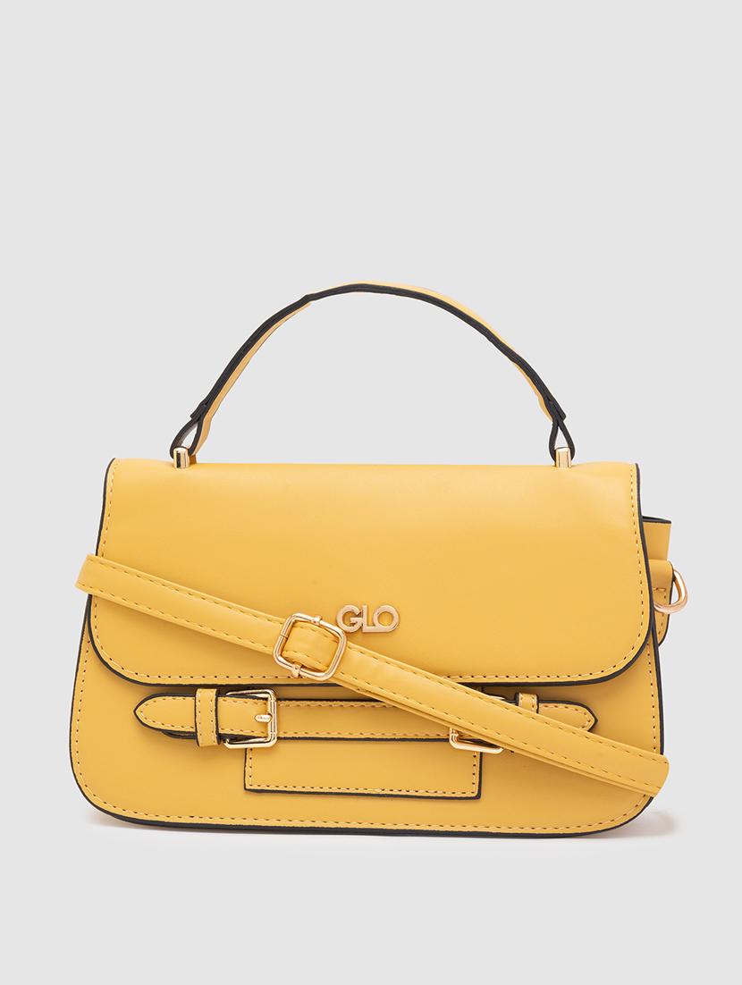 yellow solid regular handbag - 18424331 - Zoom Image - 0