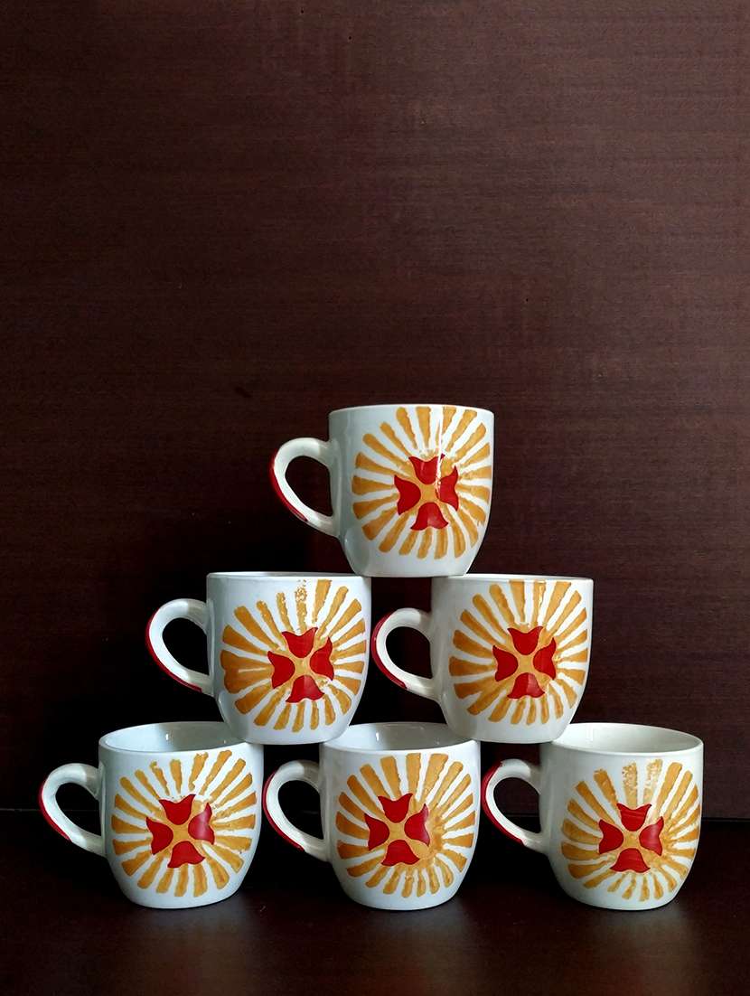 floral set of 6 premium cups | cup set | tea cups | set of 6 cups