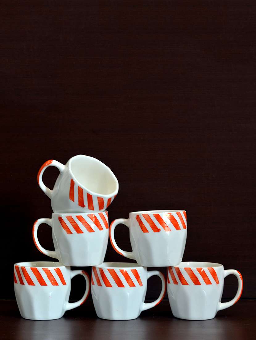 designer set of 6 graceful tea / coffee cups | cup set | tea cups | set of 6 cups