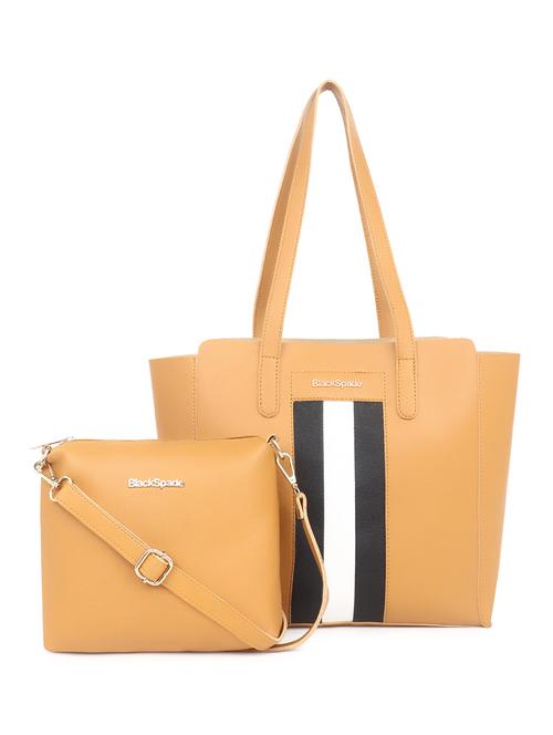 yellow striped combo tote - 18424467 - Standard Image - 0