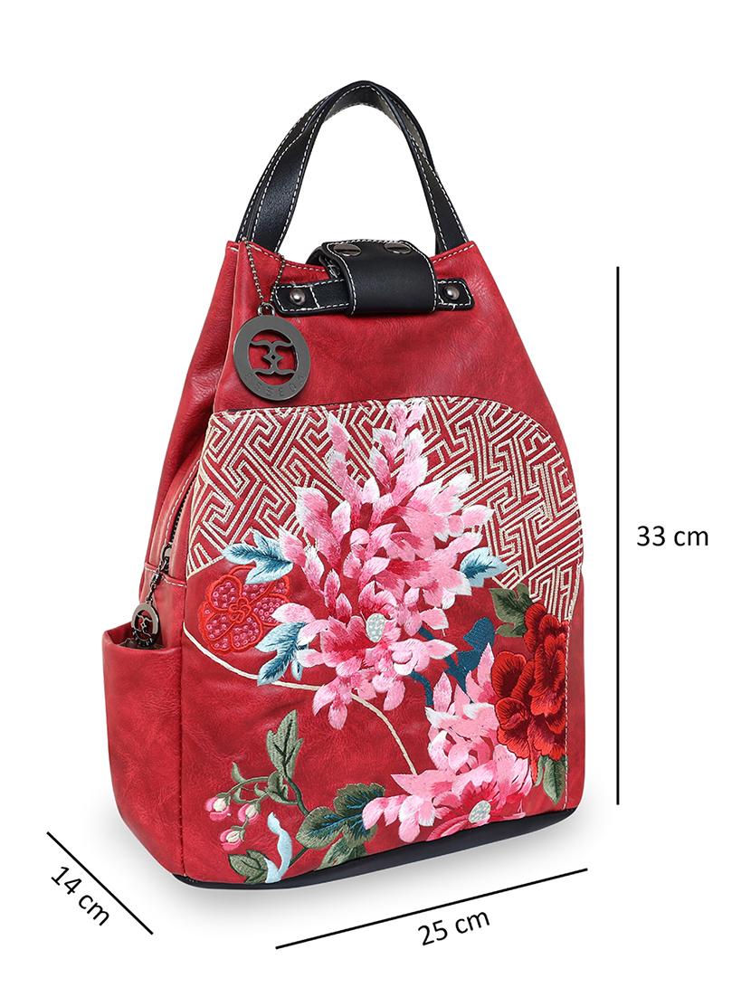 red floral regular backpack - 18424722 - Standard Image - 4