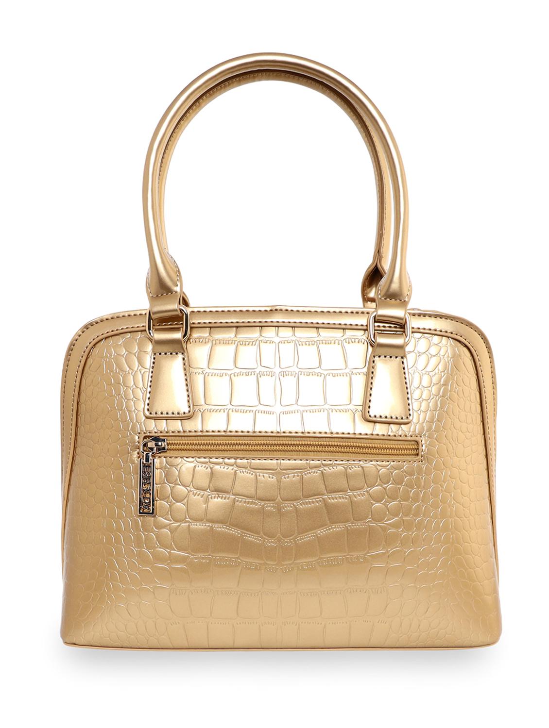 gold textured regular handbag - 18424731 -  Standard Image - 1