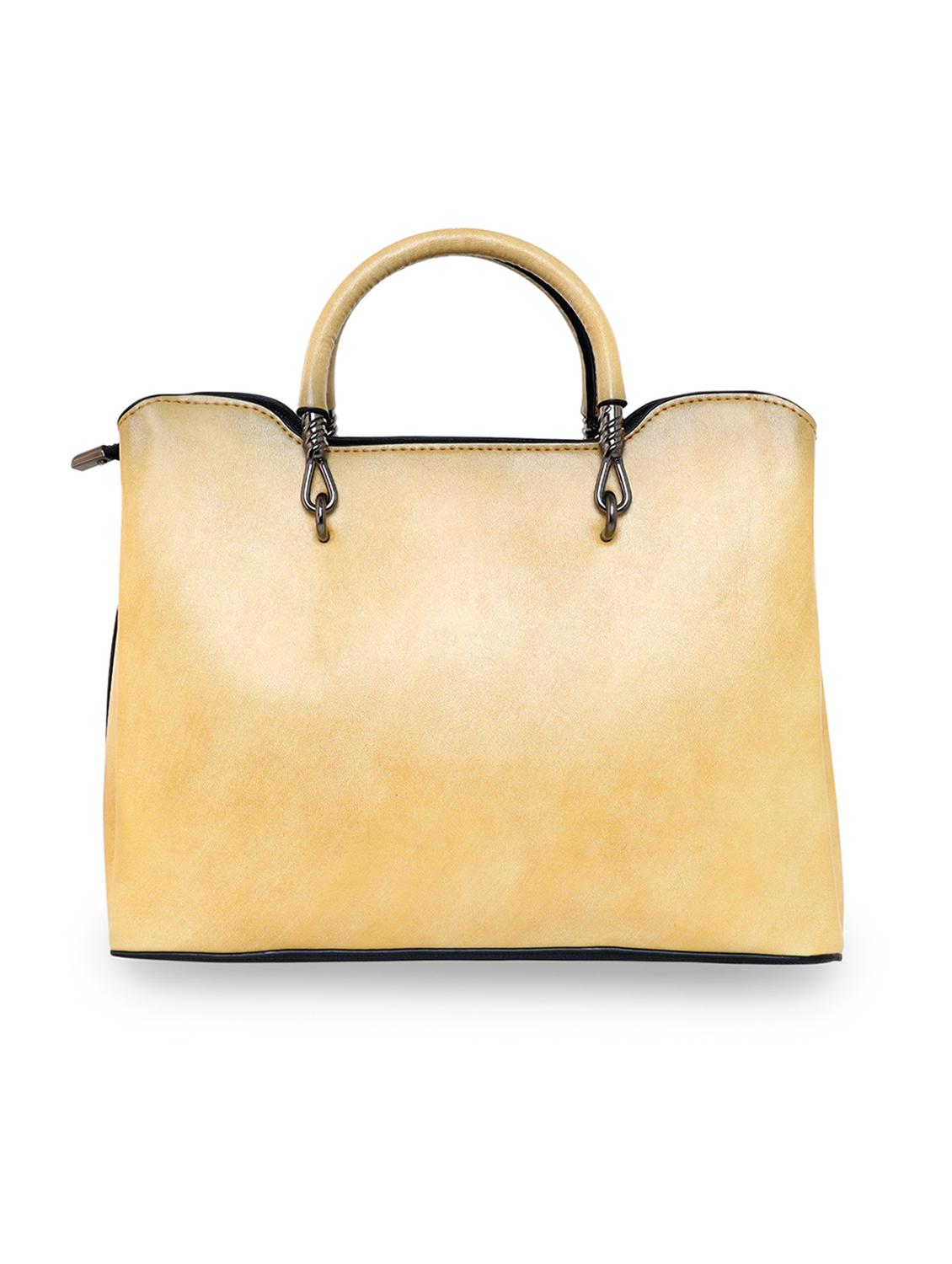 yellow floral regular handbag - 18424751 - Standard Image - 1