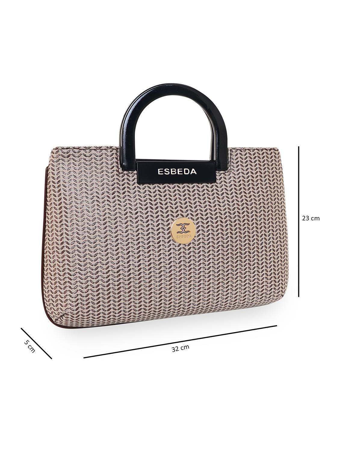 gold textured regular handbag - 18424769 - Standard Image - 4