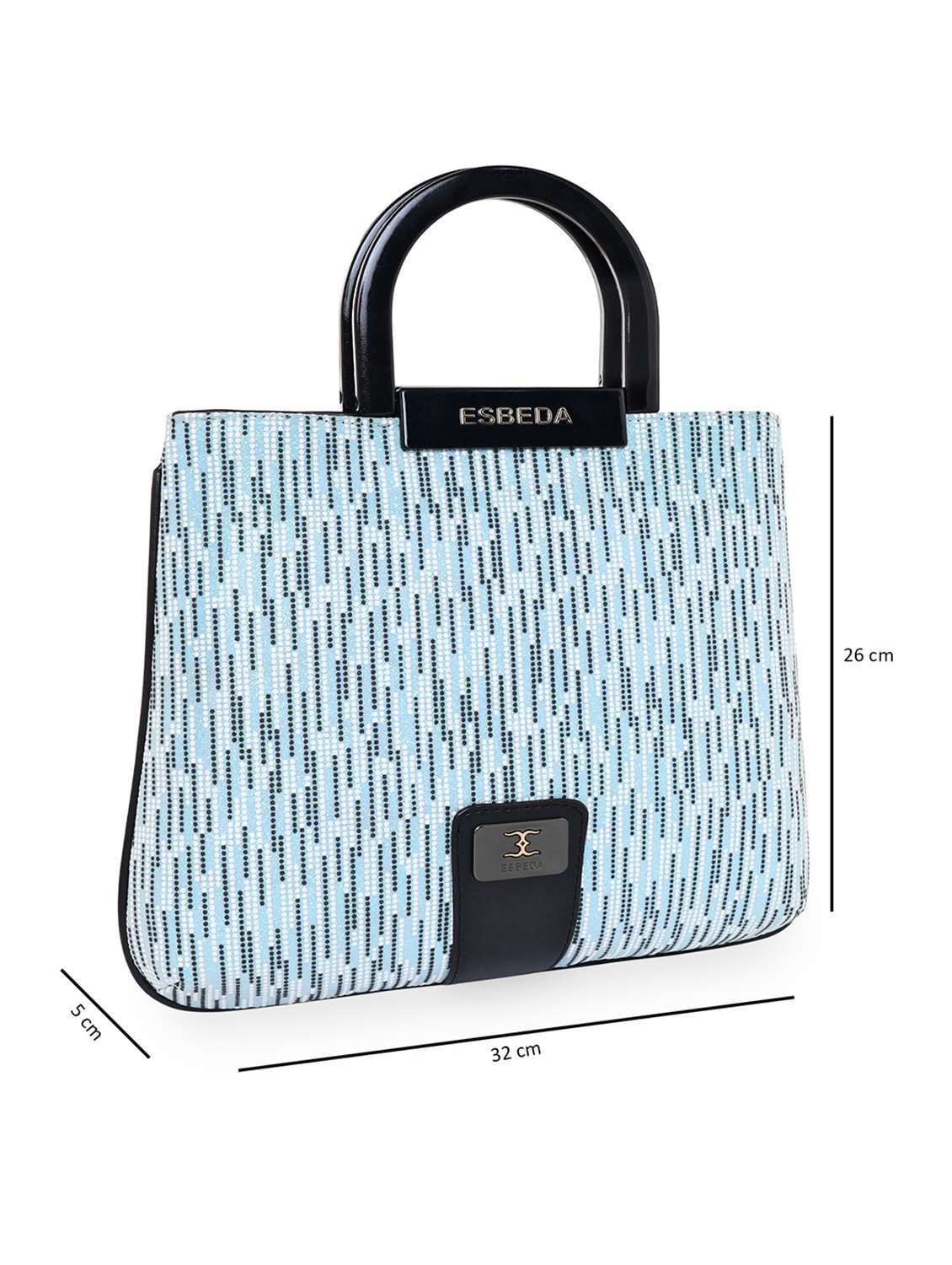 blue printed regular handbag - 18424776 -  Standard Image - 4