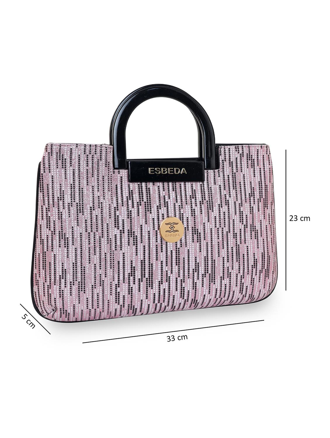 pink printed regular handbag - 18424785 - Standard Image - 4