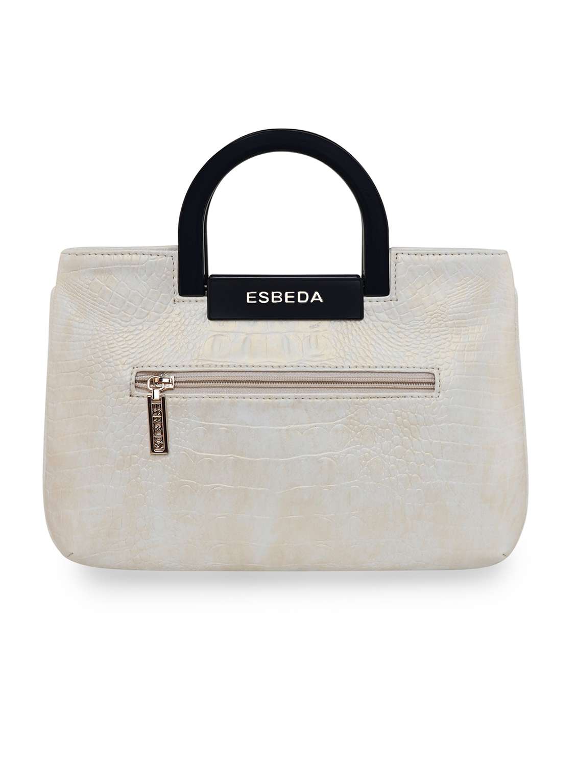 white textured regular handbag - 18424787 -  Standard Image - 1