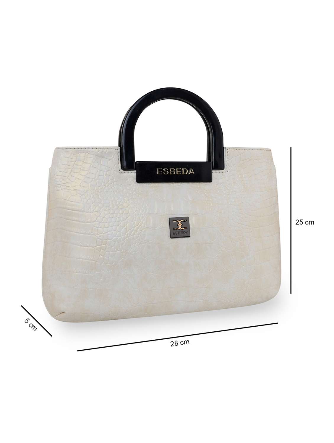 white textured regular handbag - 18424787 -  Standard Image - 4