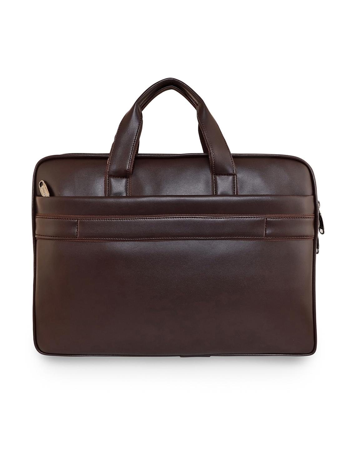 brown solid regular laptop bag - 18424814 -  Standard Image - 1
