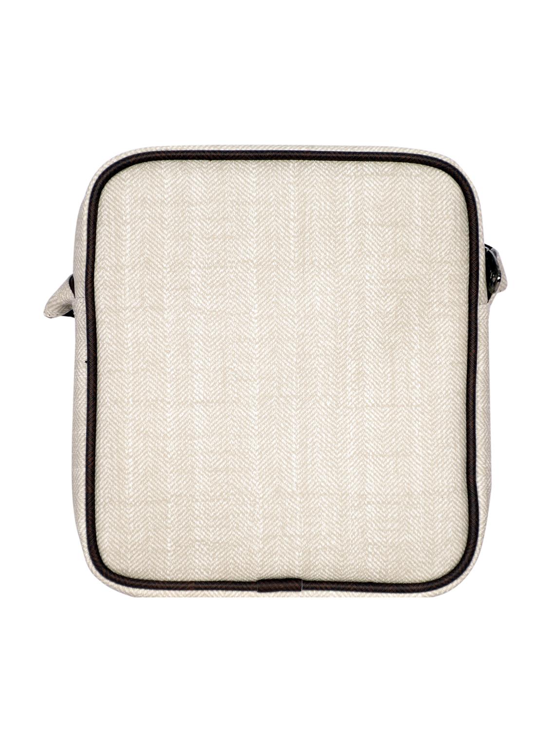 white textured regular sling bag - 18424816 -  Standard Image - 1