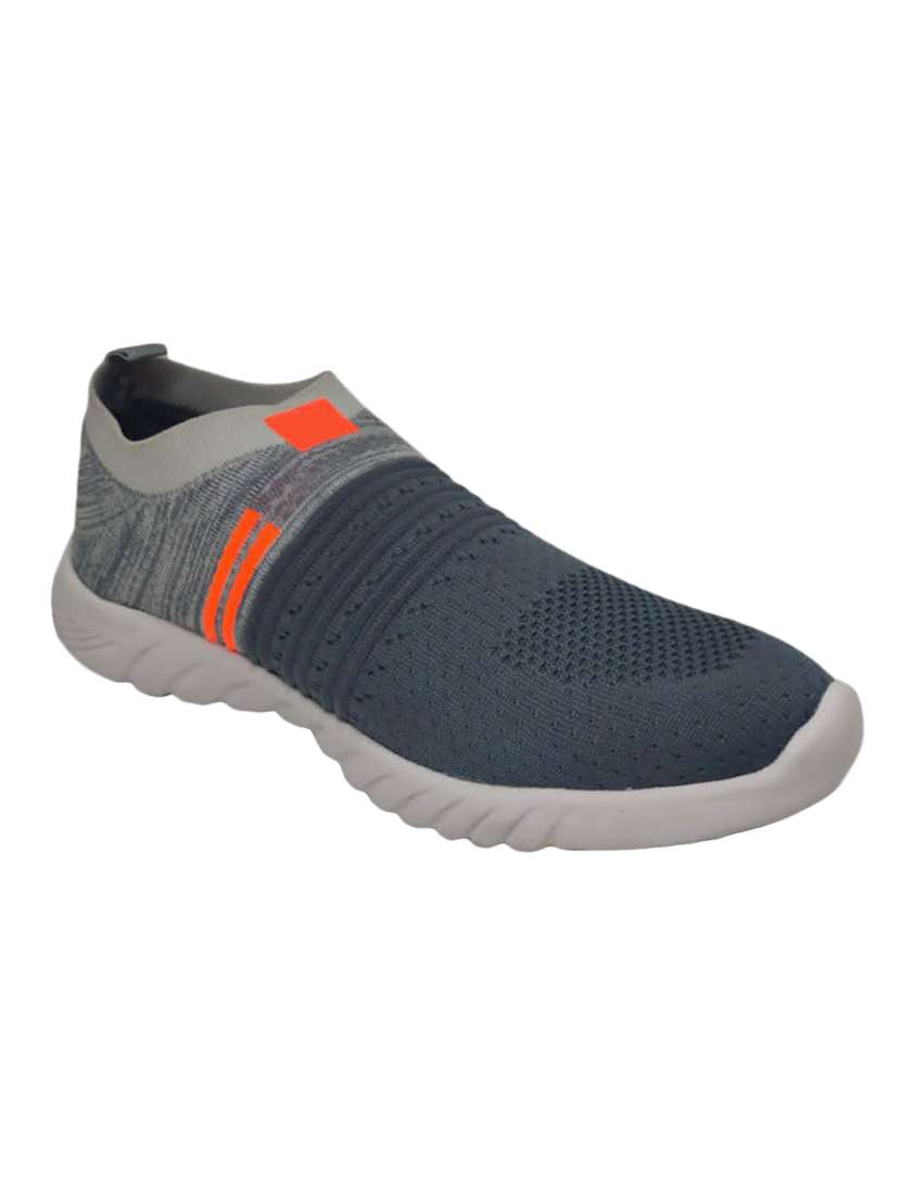 grey synthetic sport shoes