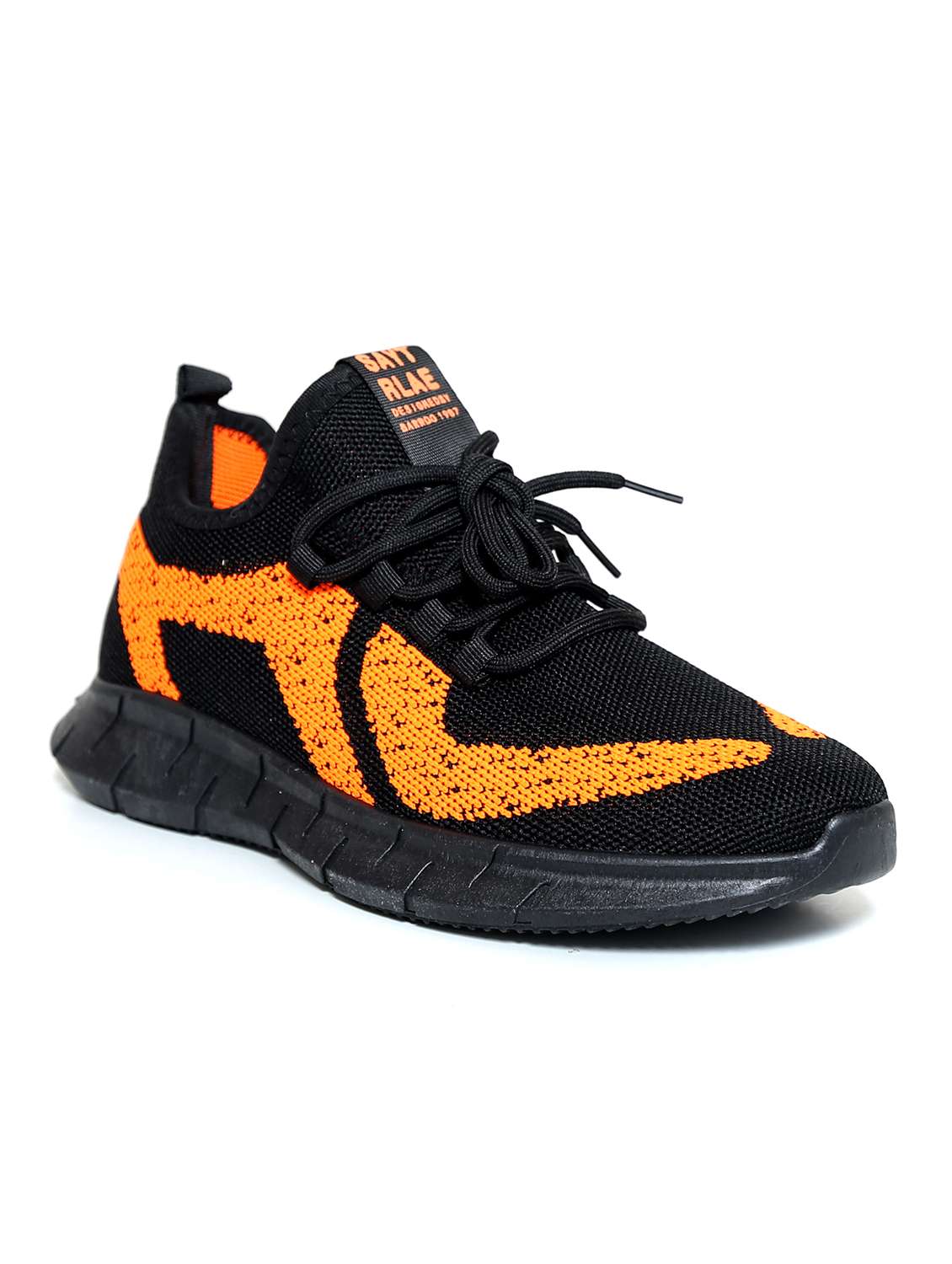 black lace up sport shoe