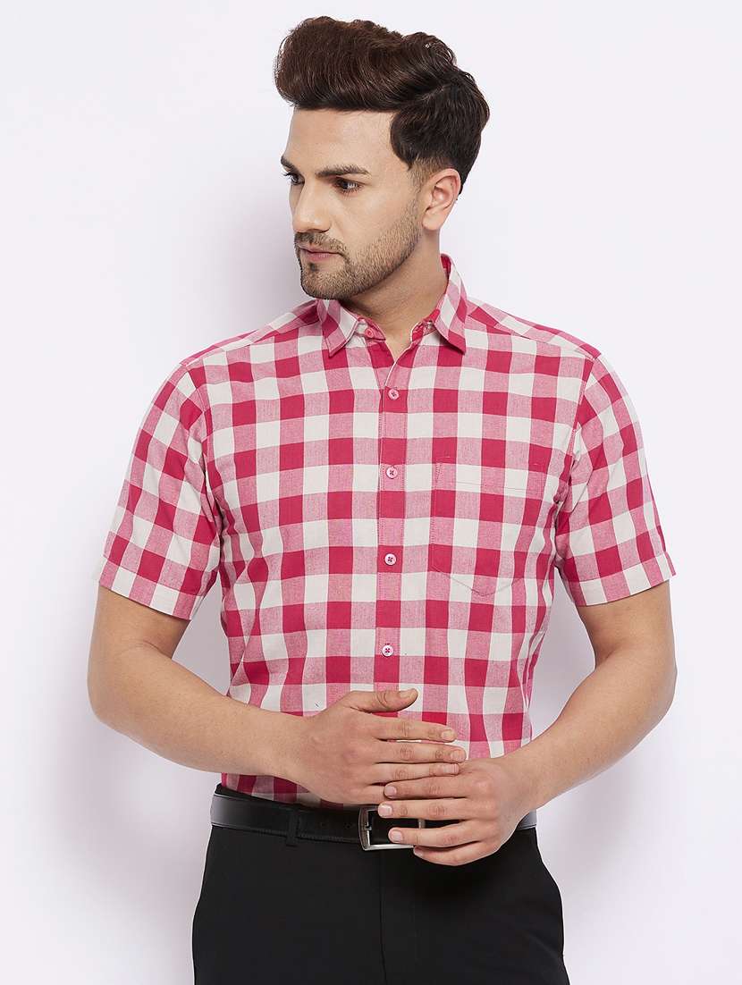 mens checks formal shirt