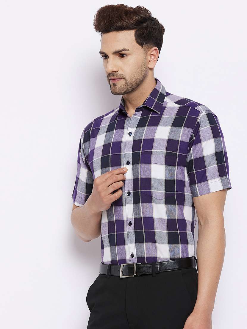 mens checks formal shirt - 18425373 -  Standard Image - 1