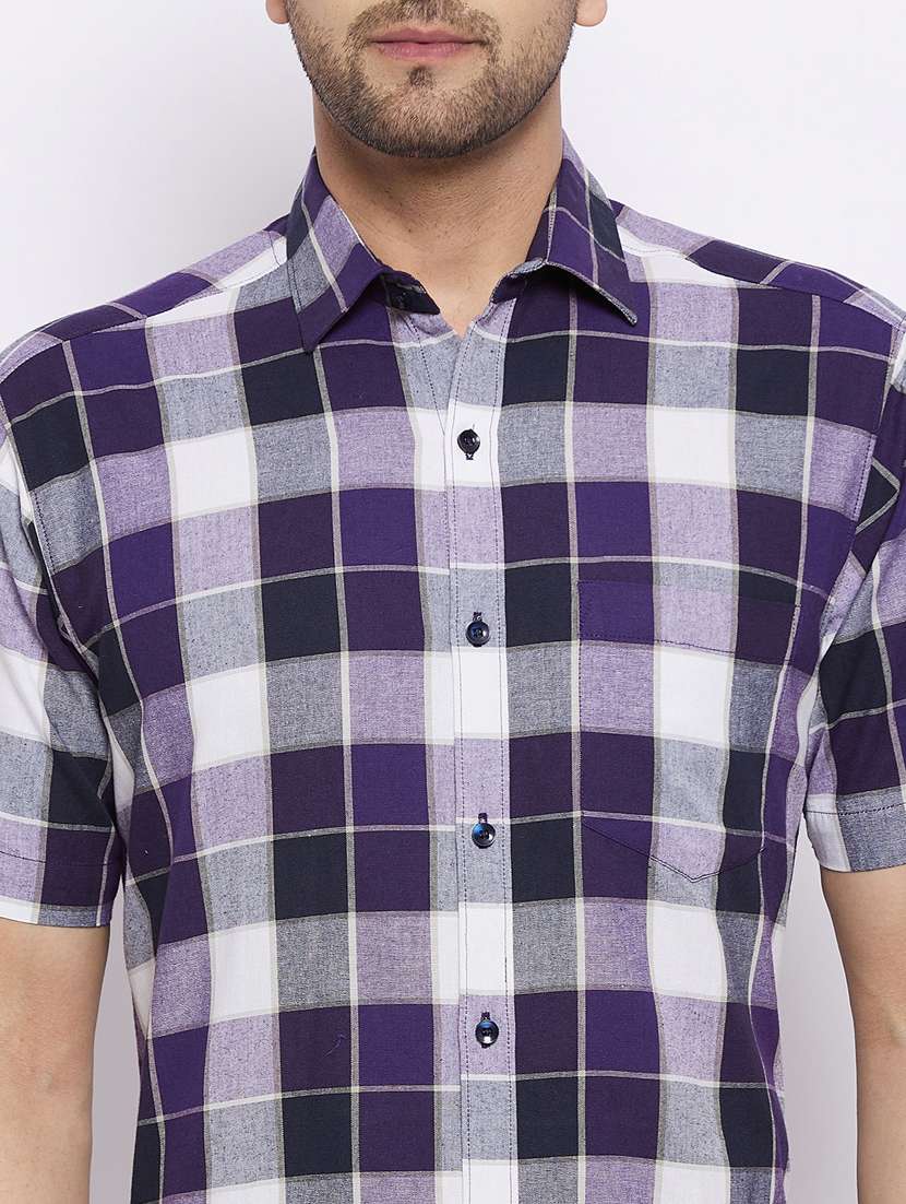 mens checks formal shirt - 18425373 - Standard Image - 4