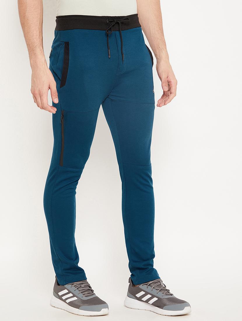 blue solid track pant - 18425902 -  Standard Image - 1