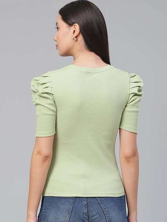 women's straight crew neck top - 18426372 - Standard Image - 1