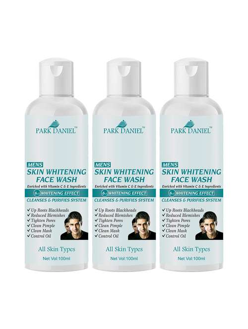 Park Daniel Mens Skin Whitening Face Wash  3 Bottles(300 Ml)