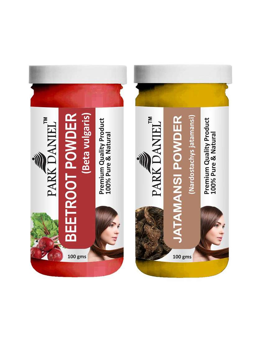 park daniel premium beetroot powder & jatamansi powder combo pack of 2 jars of 100 gms(200 gms)