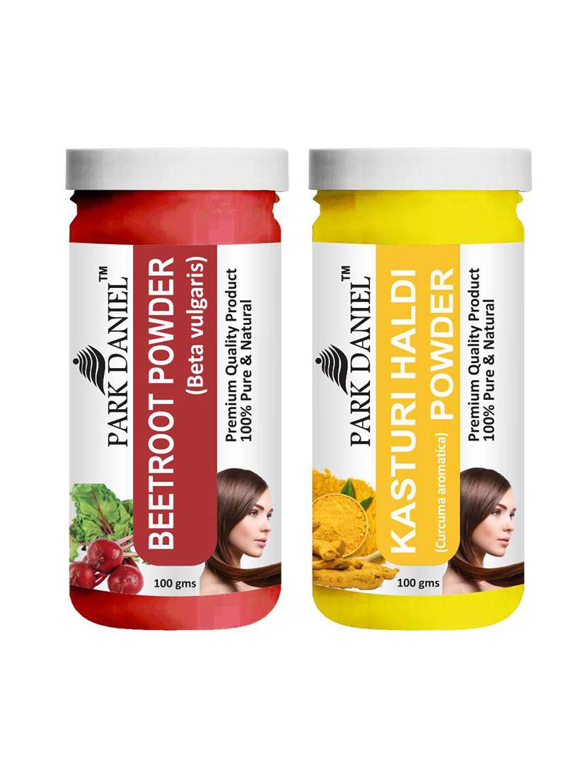 park daniel premium beetroot powder & kasturi haldi powder combo pack of 2 jars of 100 gms(200 gms)