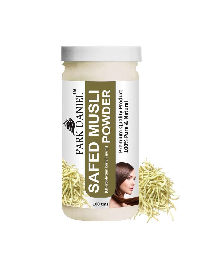 park daniel 100% pure & natural safed musli powder & ginger powder combo pack of 2 jars of 100 gms(200 gms) - 18428032 -  Standard Image - 1