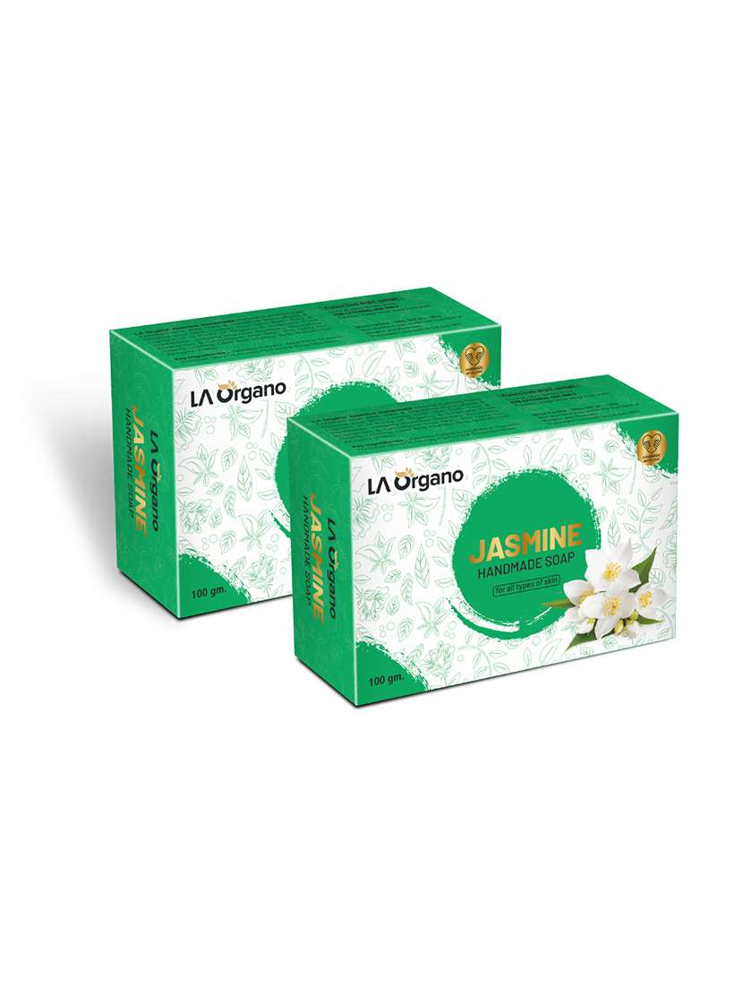 la organo jasmine handmade natural bath bar soap (pack of 2)