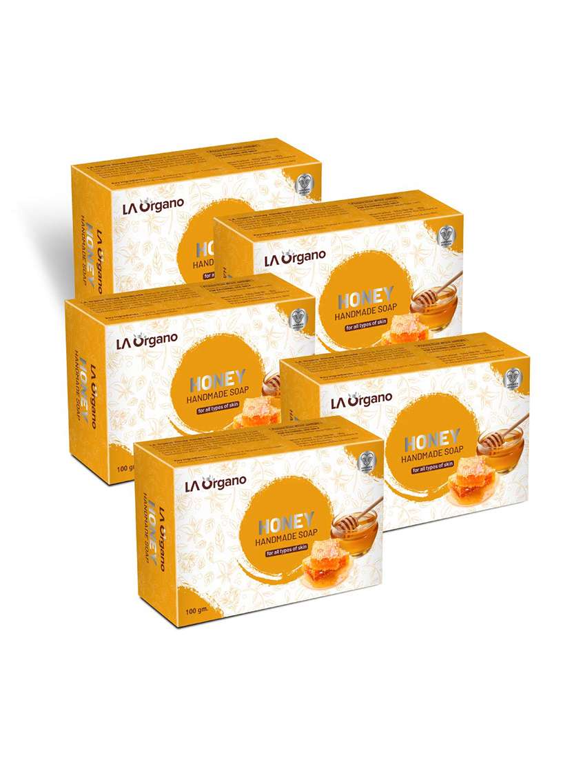 la organo honey handmade natural bath soap (pack of 5)