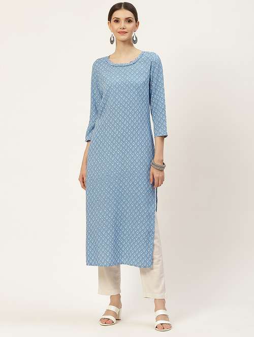 women's straight kurta - 18428999 -  Standard Image - 0