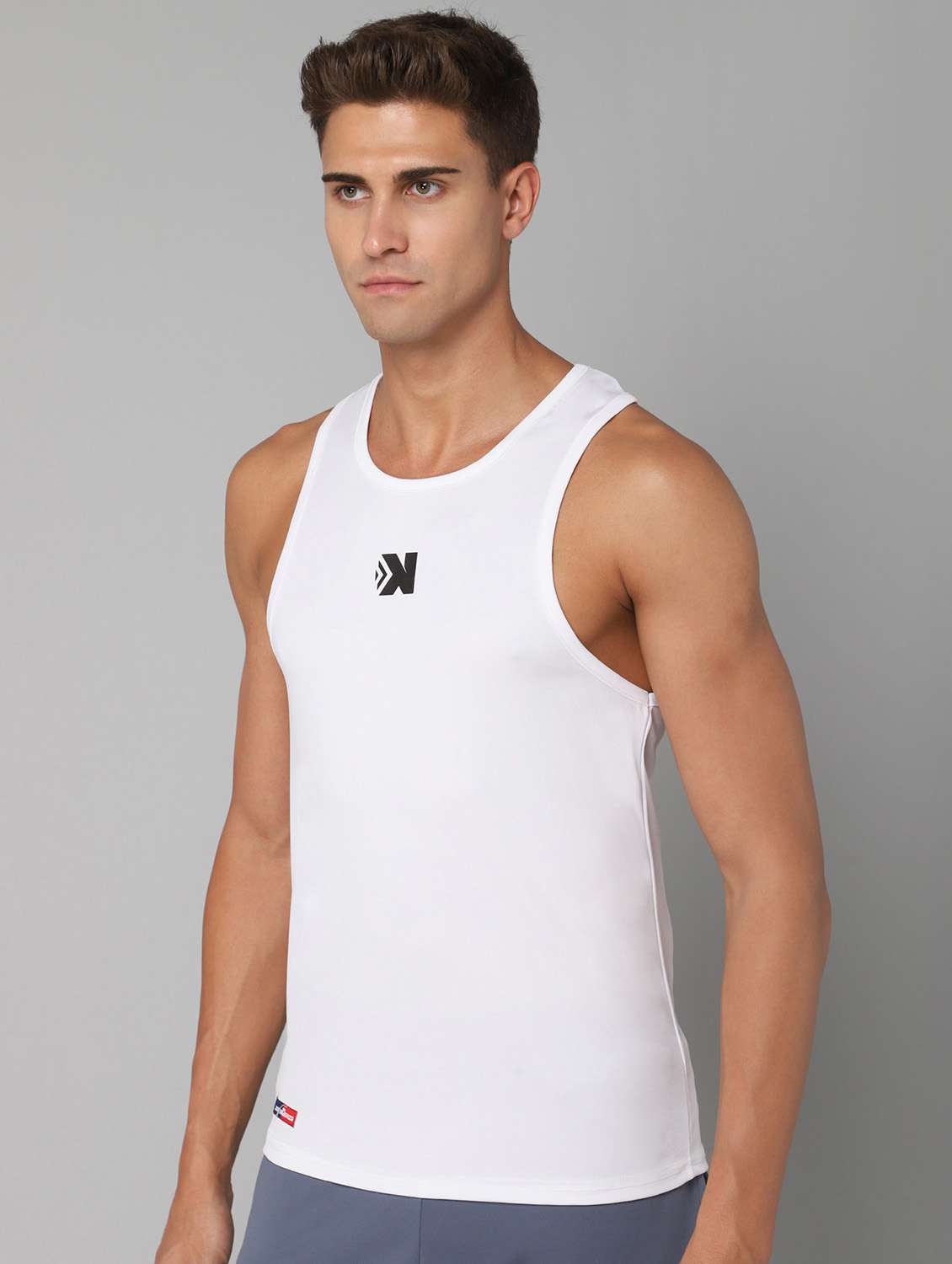 white chest-printed vest - 18429578 -  Standard Image - 1