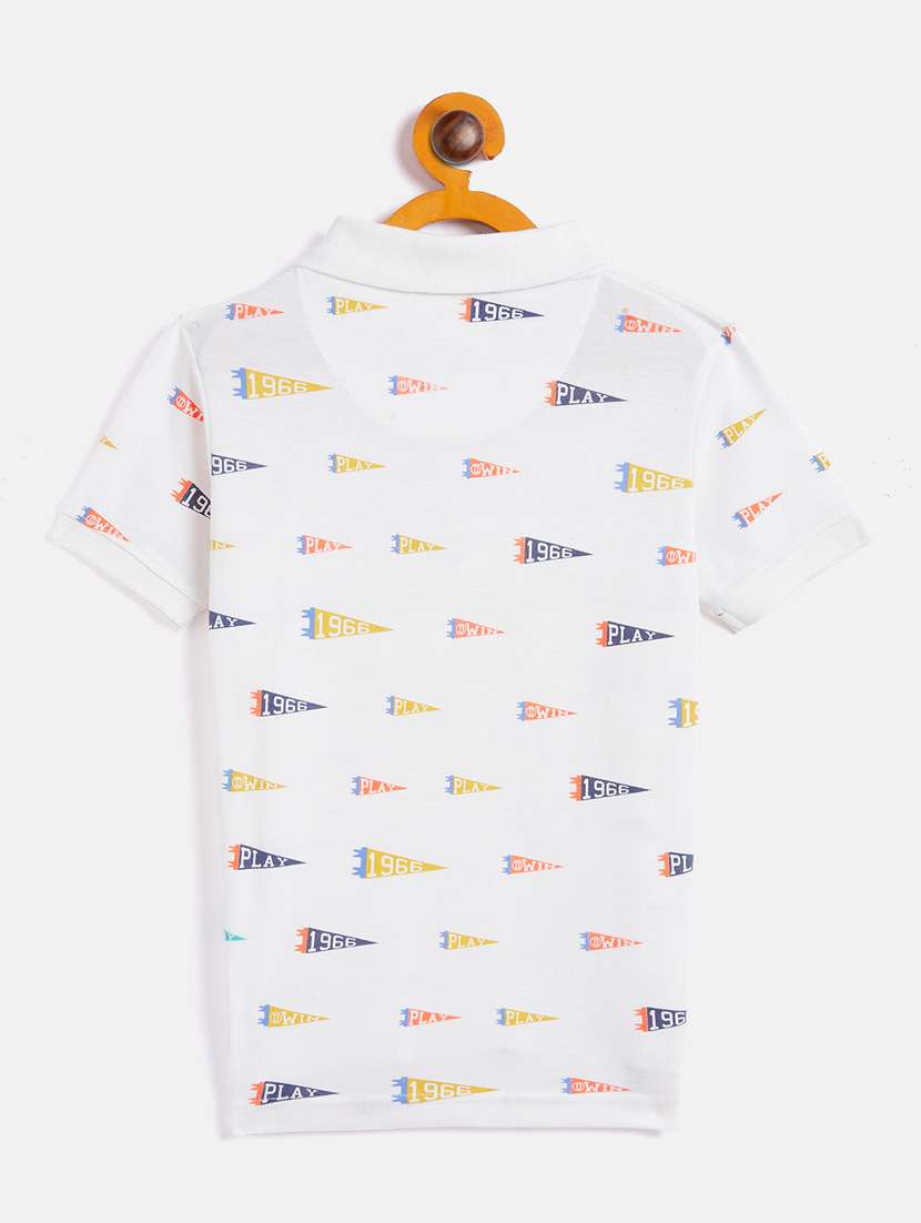 white printed t-shirt - 18429913 - Standard Image - 1