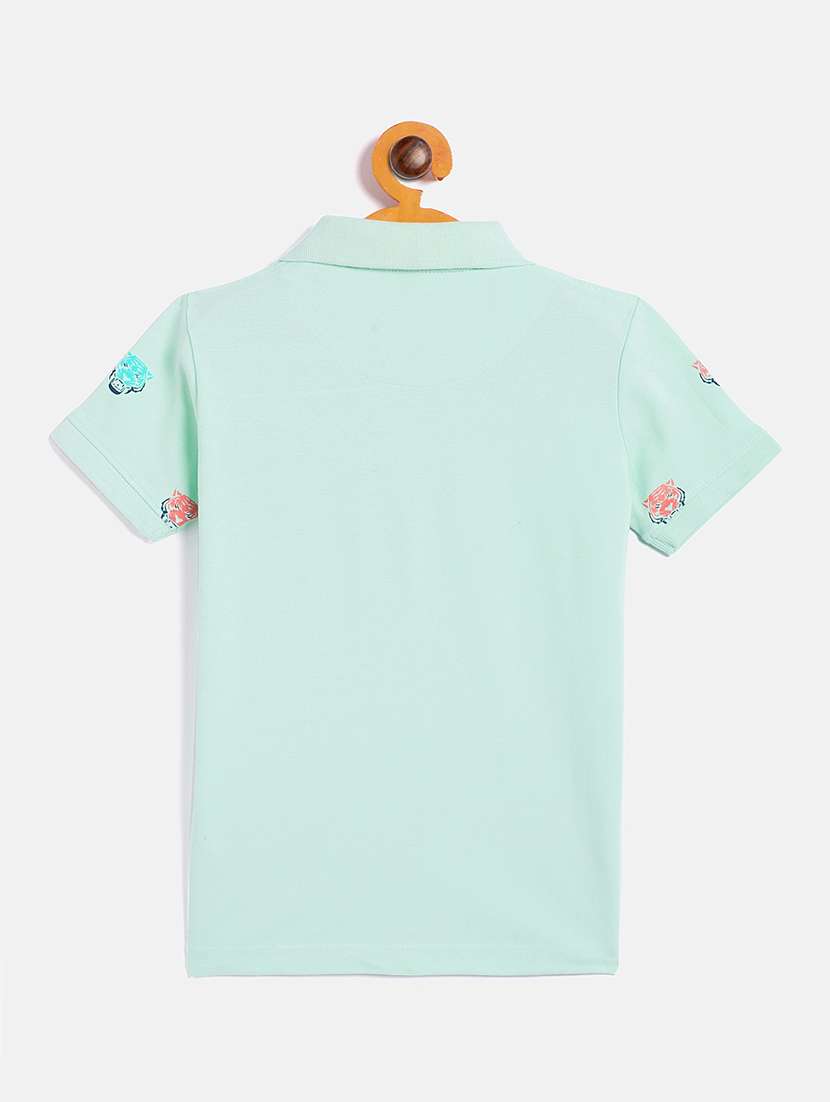 turquoise blue printed t-shirt - 18429922 -  Standard Image - 1