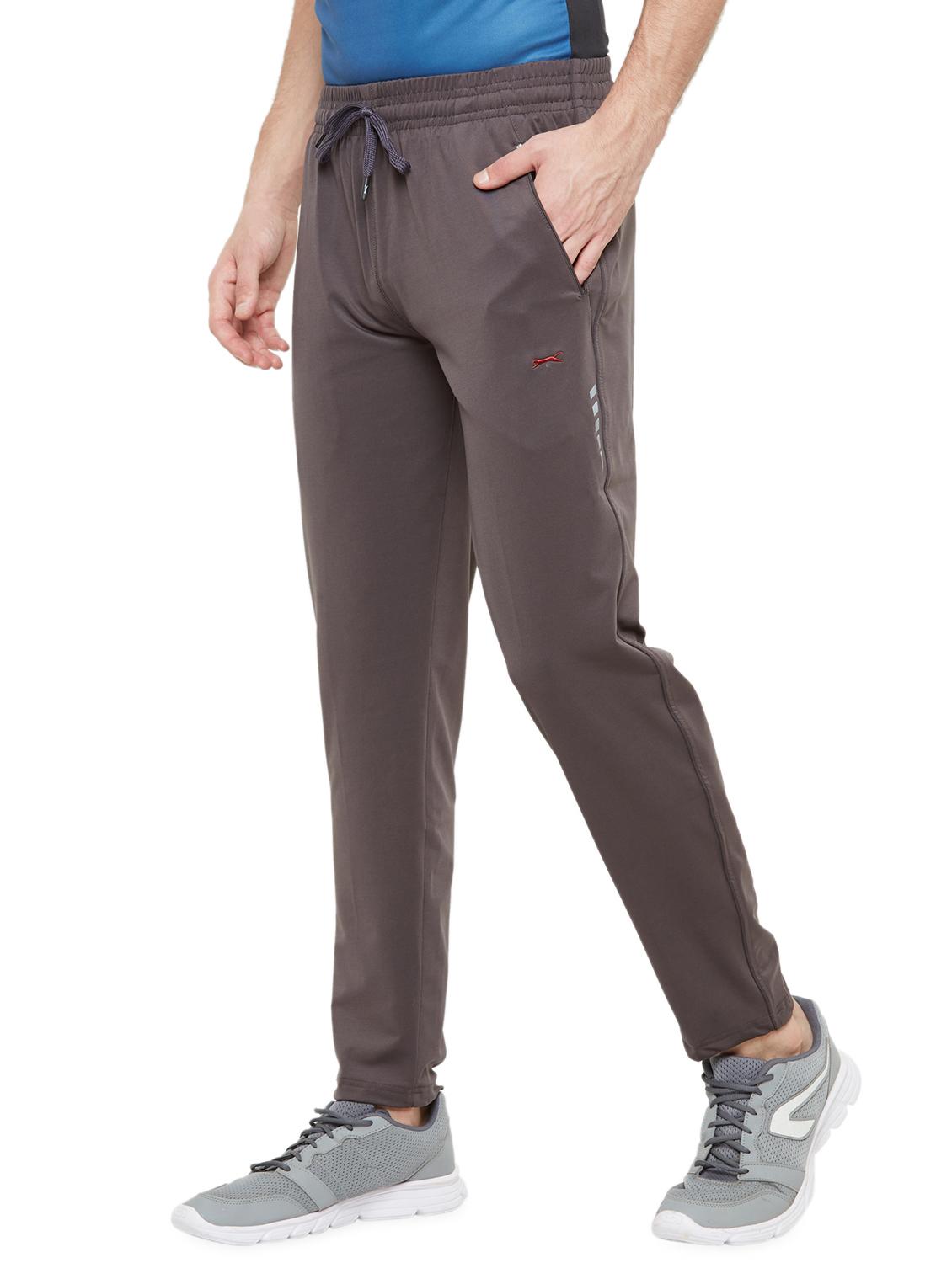 taupe solid track pant - 18429967 - Standard Image - 1