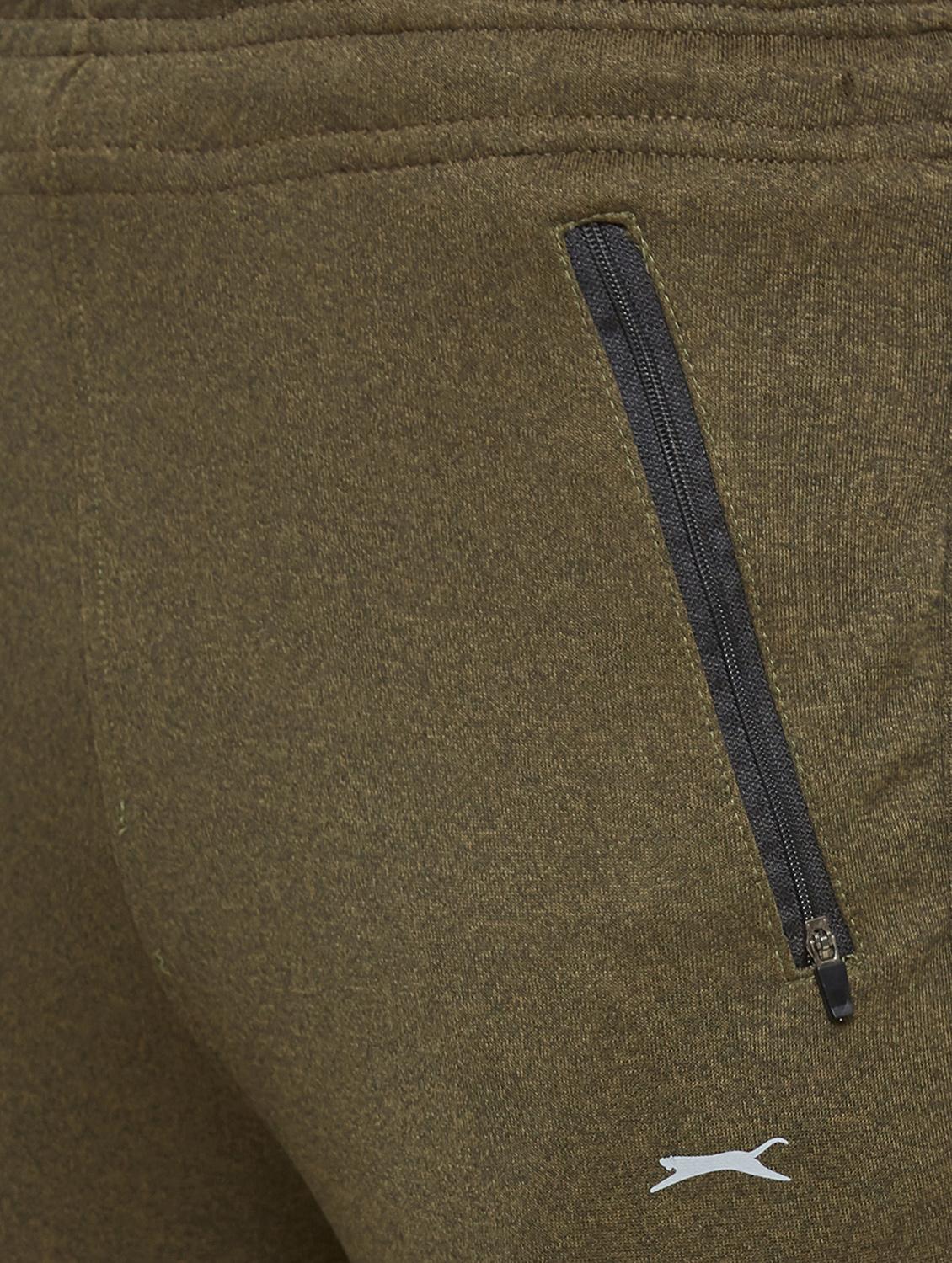 olive-green solid track pant - 18429968 - Standard Image - 4