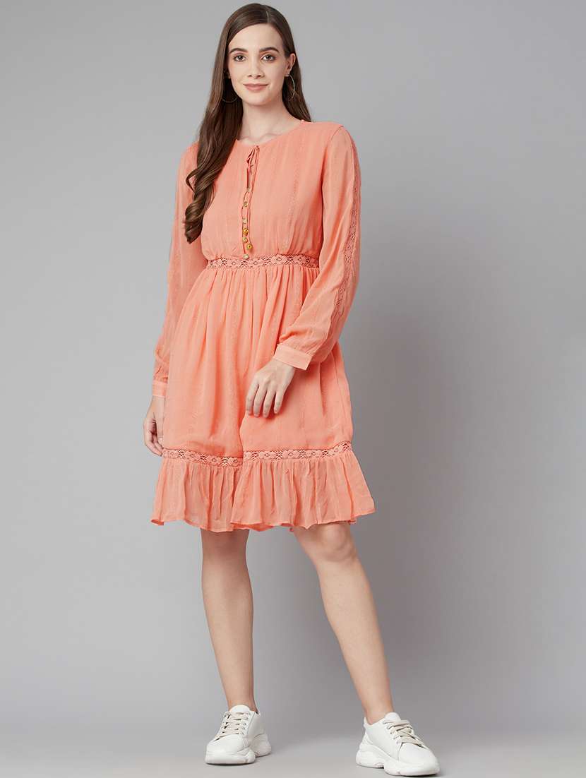 women's tiered dress solid dress