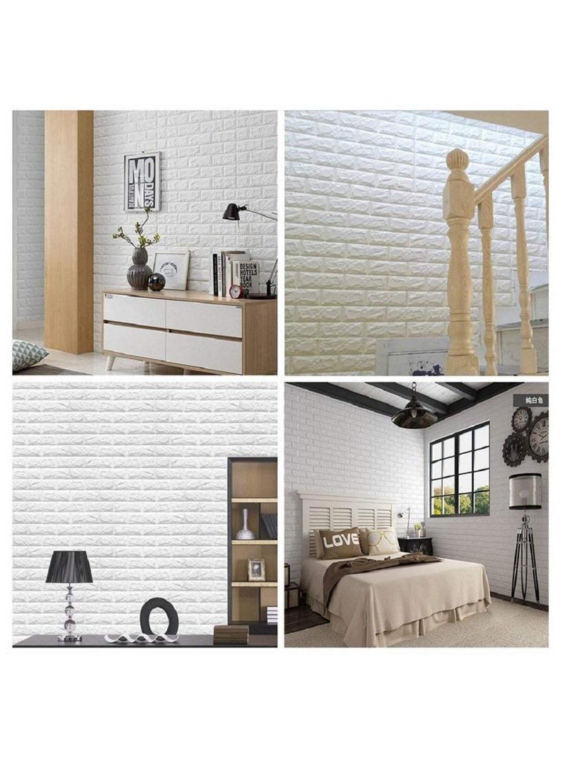 sky walls self adhesive wall decor | bricks 3d wallpaper |  water resistant | heat resistant (70cm x 77cm)  [pack of 1] - 18430399 -  Standard Image - 1