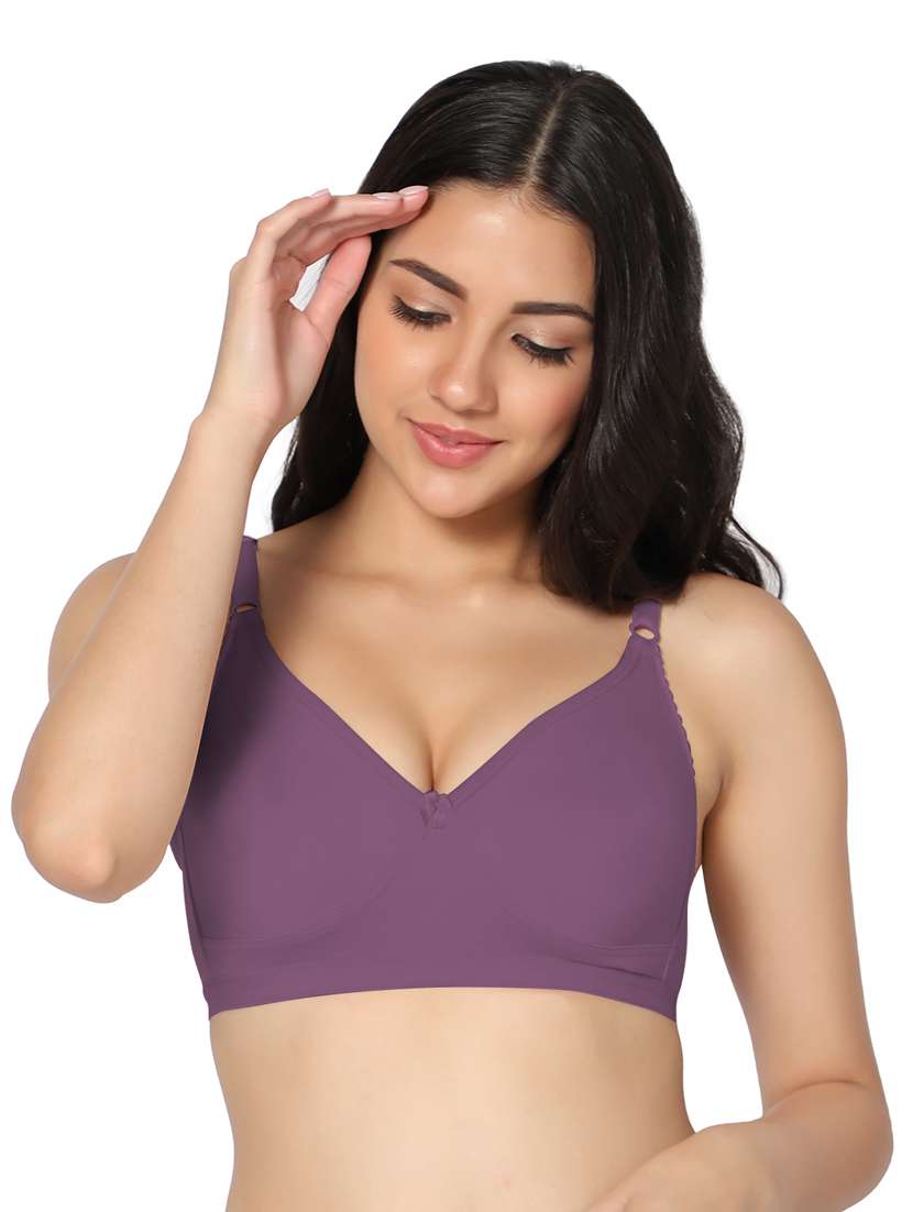 purple non padded t-shirt bra