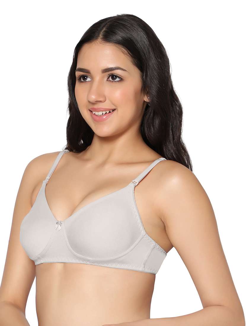 grey solid regular  bra - 18430567 -  Standard Image - 1