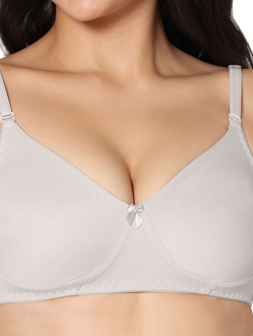 grey solid regular bra - 18430567 - Standard Image - 4