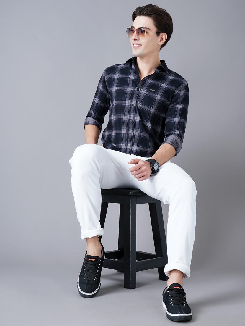 black checkered casual shirt - 18430868 - Standard Image - 4