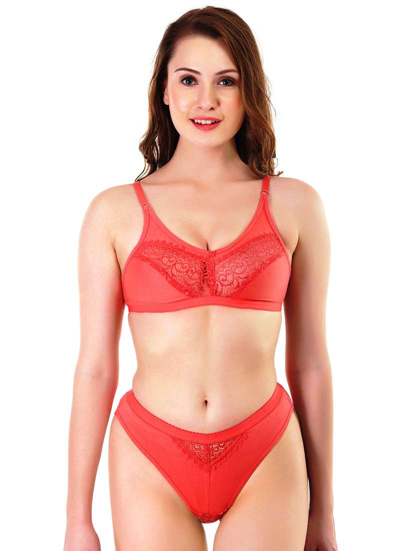 peach lace bras and panty set