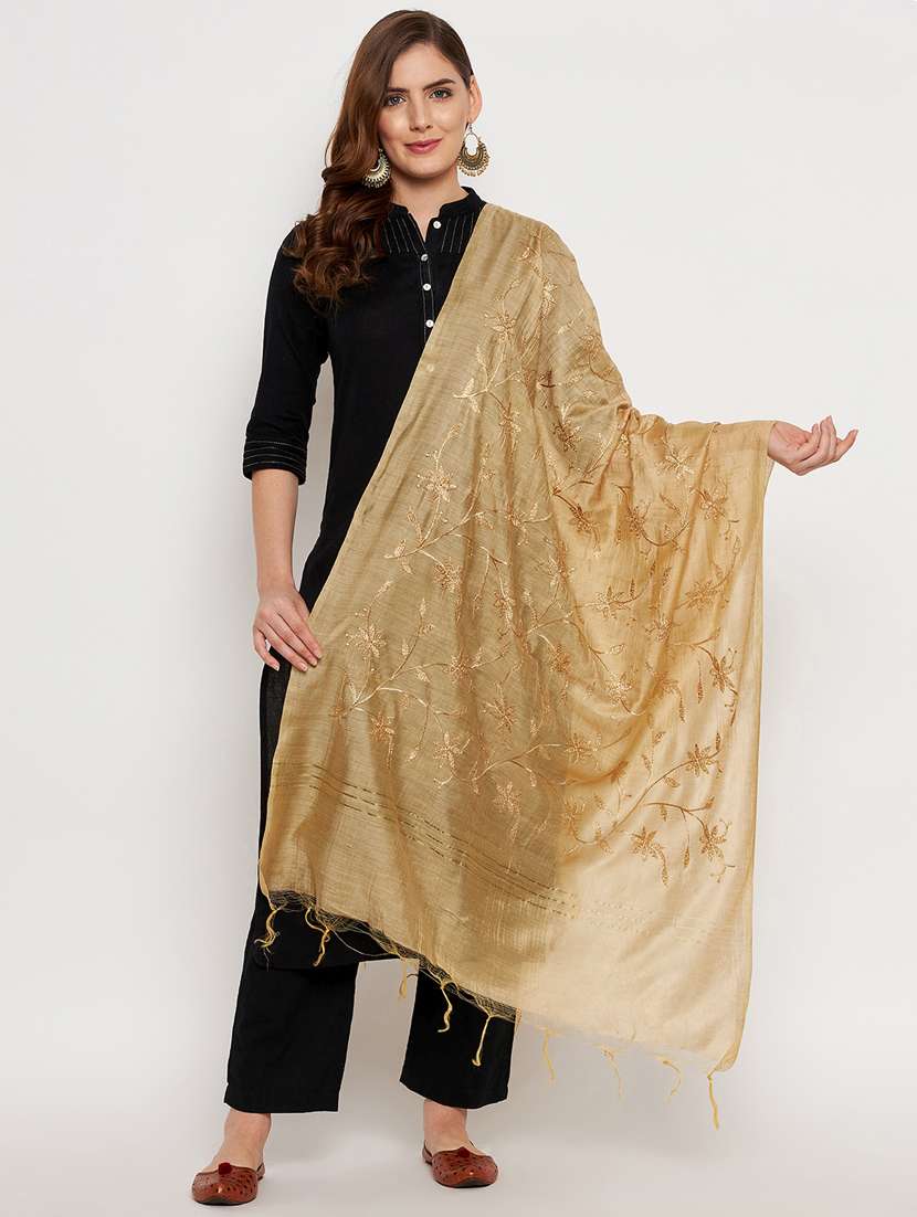 beige cotton dupatta