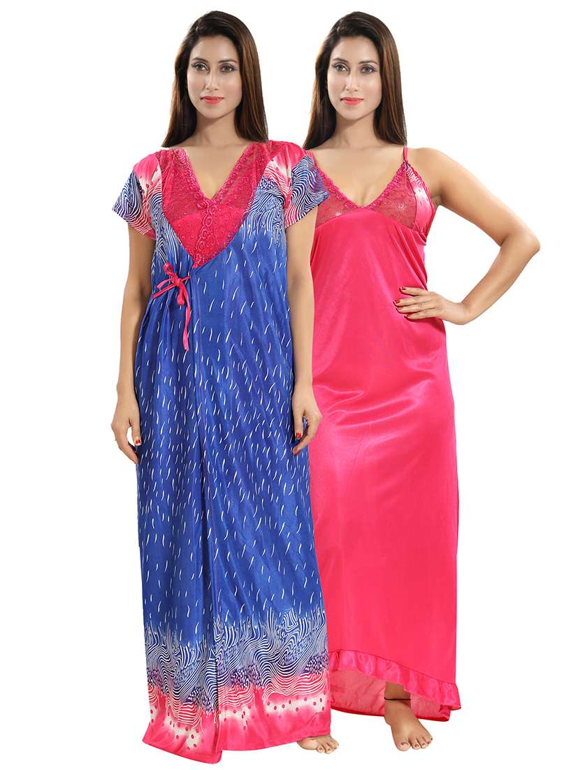 multicolored printed sleepwear robe set - 18431325 -  Standard Image - 1