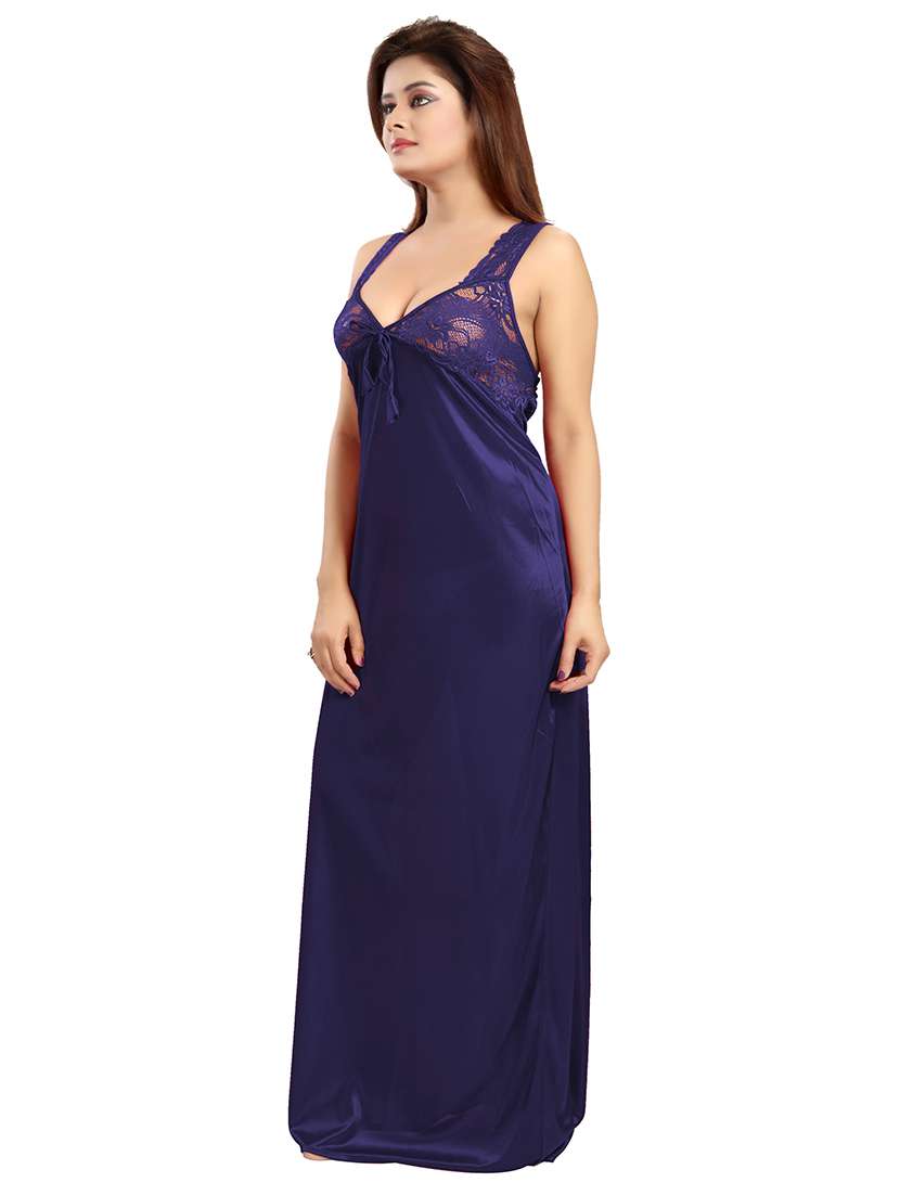multi colored solid nightwear set - 18431345 -  Standard Image - 1