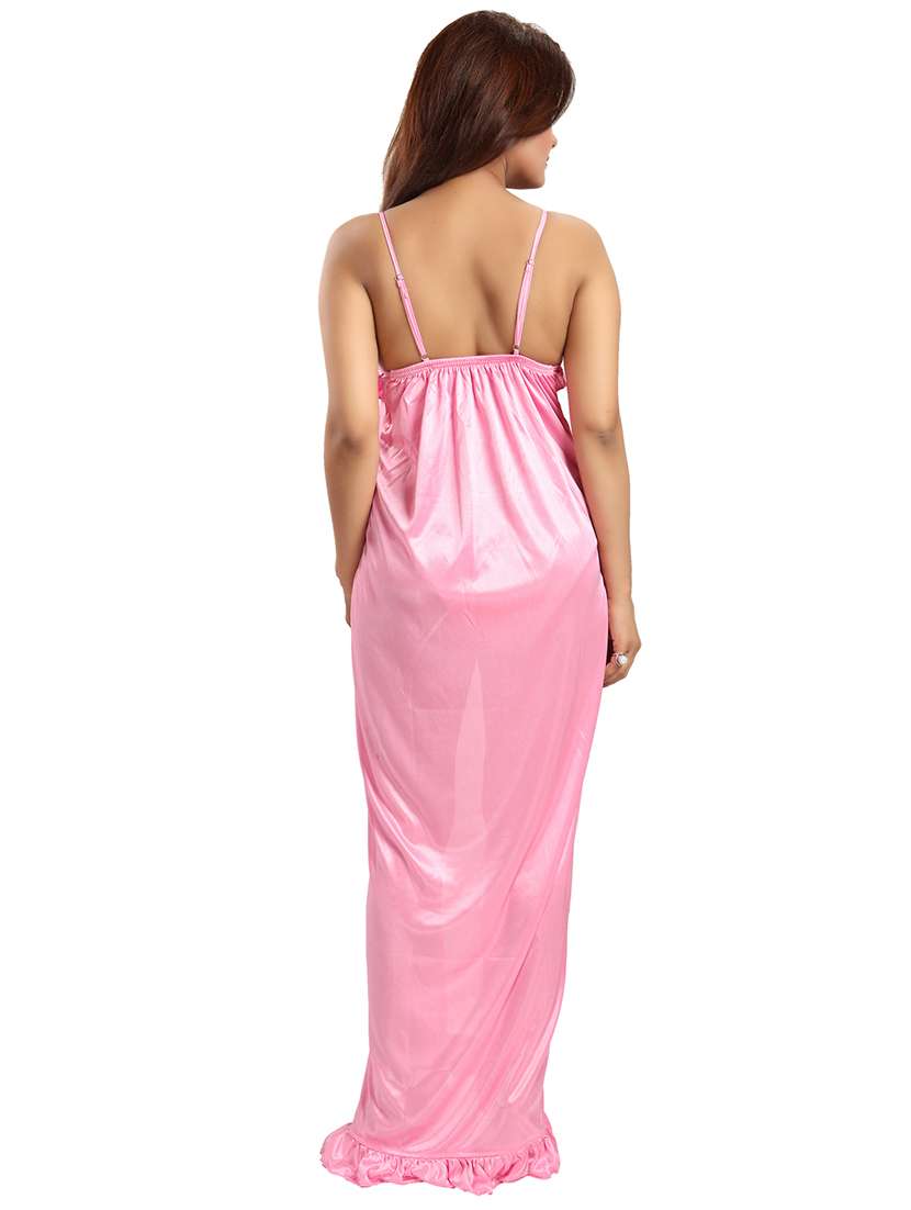 multi colored solid nightwear set - 18431345 -  Standard Image - 4