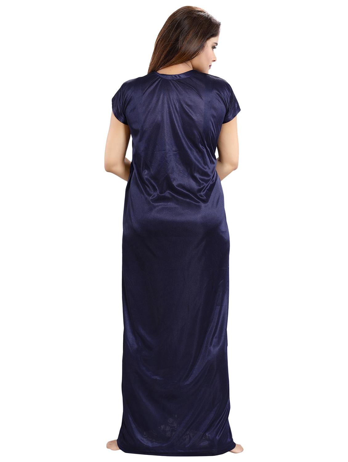 solid three piece night wear set - 18431381 - Standard Image - 6