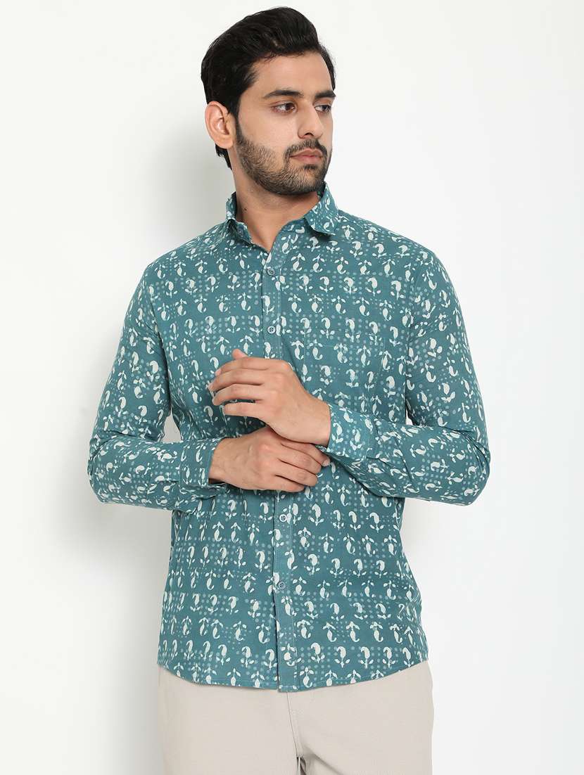 purist blue printed casual shirt
